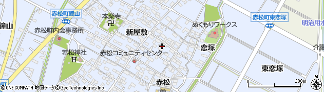 愛知県安城市赤松町新屋敷193周辺の地図