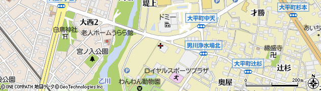 愛知県岡崎市大平町石亀周辺の地図