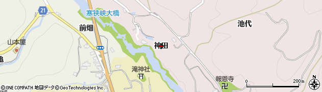 愛知県新城市横川（神田）周辺の地図