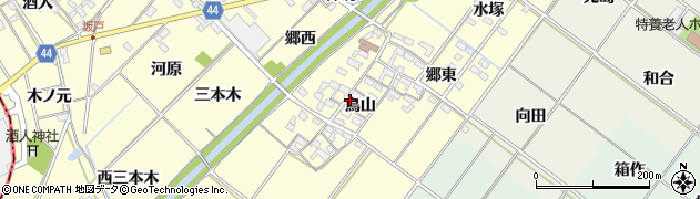 愛知県岡崎市島坂町鳥山33周辺の地図