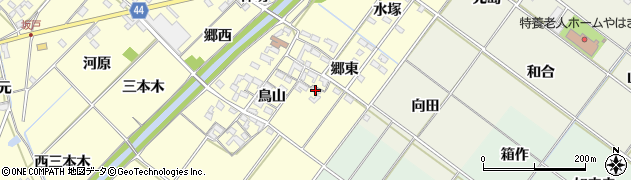 愛知県岡崎市島坂町鳥山43周辺の地図
