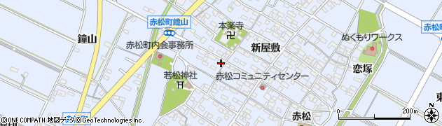 愛知県安城市赤松町新屋敷60周辺の地図