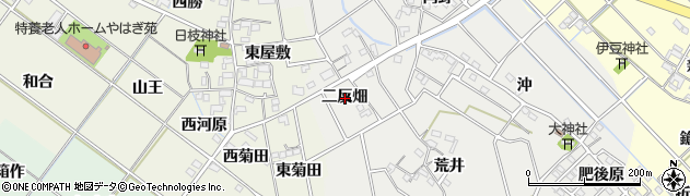 愛知県岡崎市東牧内町（二反畑）周辺の地図