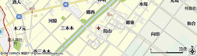 愛知県岡崎市島坂町鳥山13周辺の地図
