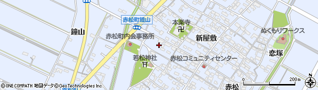 愛知県安城市赤松町新屋敷51周辺の地図