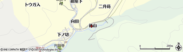 愛知県岡崎市切越町（後山）周辺の地図