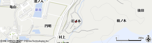 愛知県岡崎市丸山町岩ノ本周辺の地図