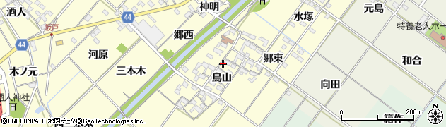 愛知県岡崎市島坂町鳥山36周辺の地図