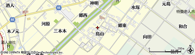 愛知県岡崎市島坂町鳥山11周辺の地図
