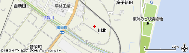 愛知県知多郡東浦町藤江川北周辺の地図