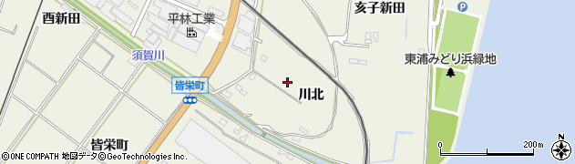 愛知県東浦町（知多郡）藤江（川北）周辺の地図
