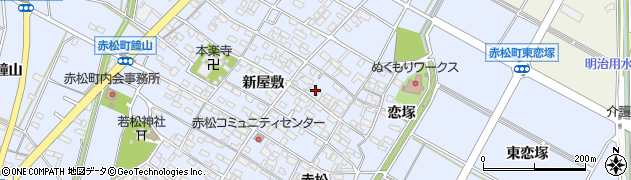 愛知県安城市赤松町新屋敷190周辺の地図