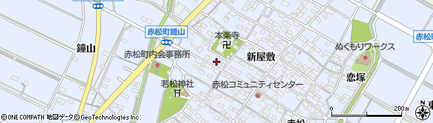 愛知県安城市赤松町新屋敷56周辺の地図