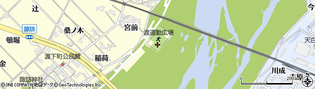 愛知県岡崎市渡町（八本松）周辺の地図
