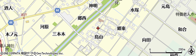 愛知県岡崎市島坂町鳥山10周辺の地図