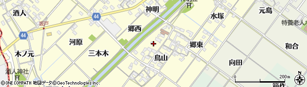 愛知県岡崎市島坂町鳥山12周辺の地図
