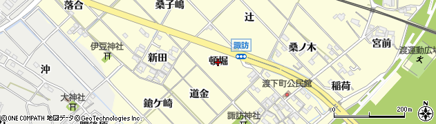 愛知県岡崎市渡町（頓堀）周辺の地図