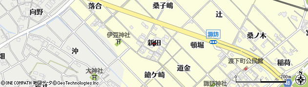 愛知県岡崎市渡町（新田）周辺の地図