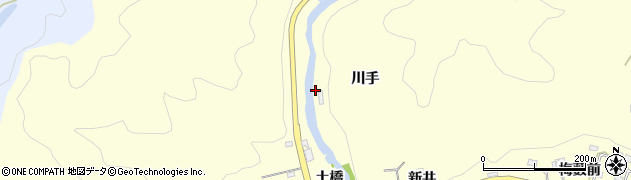 愛知県岡崎市秦梨町（川手）周辺の地図