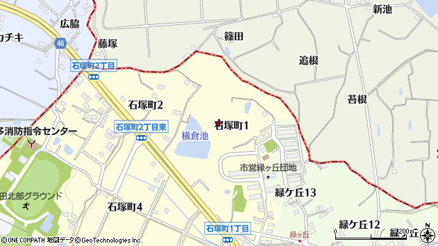 〒475-0001 愛知県半田市石塚町の地図