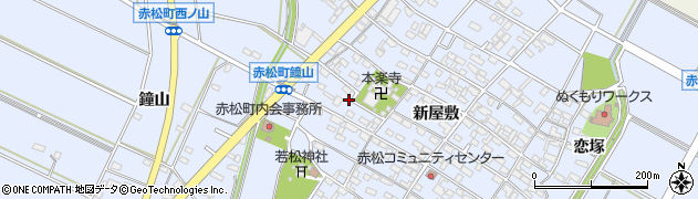 愛知県安城市赤松町新屋敷156周辺の地図