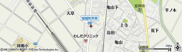愛知県安城市安城町亀山下25周辺の地図