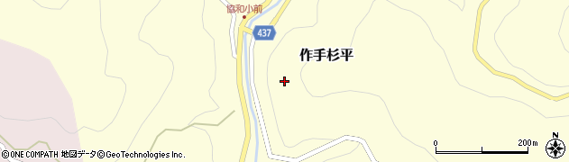 愛知県新城市作手杉平（向通）周辺の地図