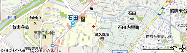 京都府京都市伏見区石田森東町2周辺の地図
