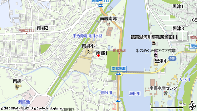 〒520-0865 滋賀県大津市南郷の地図