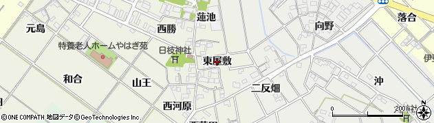 愛知県岡崎市上佐々木町（東屋敷）周辺の地図