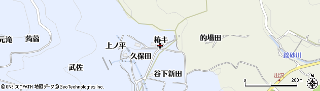 愛知県新城市浅谷（椿キ）周辺の地図