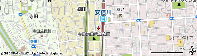 安倍川駅西口駐輪場周辺の地図