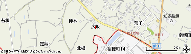 愛知県東浦町（知多郡）藤江（広坂）周辺の地図