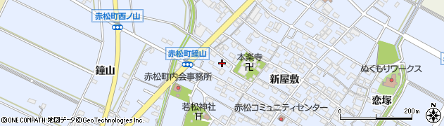 愛知県安城市赤松町新屋敷157周辺の地図