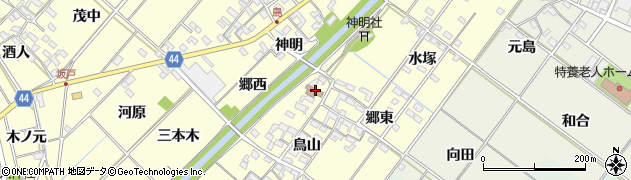 愛知県岡崎市島坂町鳥山4周辺の地図