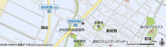 愛知県安城市赤松町新屋敷158周辺の地図