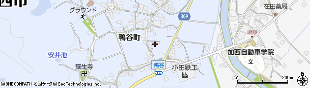 兵庫県加西市鴨谷町1239周辺の地図