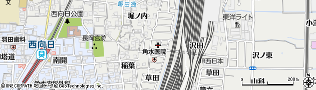 京都府向日市鶏冠井町沢ノ西18周辺の地図