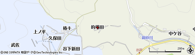 愛知県新城市出沢（的場田）周辺の地図