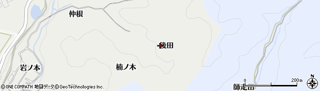 愛知県岡崎市丸山町（後田）周辺の地図