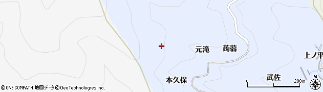 愛知県新城市浅谷（元滝）周辺の地図