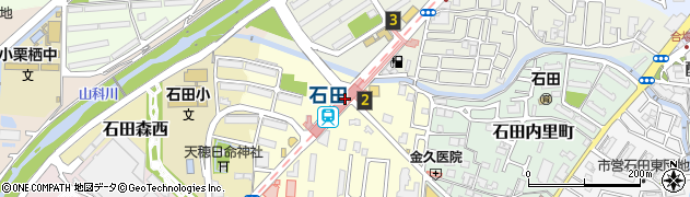 石田森東周辺の地図