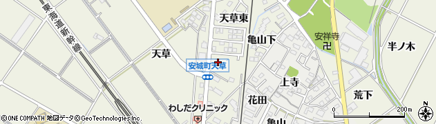 愛知県安城市安城町亀山下21周辺の地図