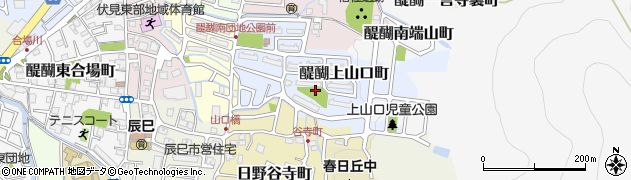 醍醐南第二公園周辺の地図