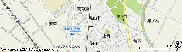 愛知県安城市安城町亀山下15周辺の地図