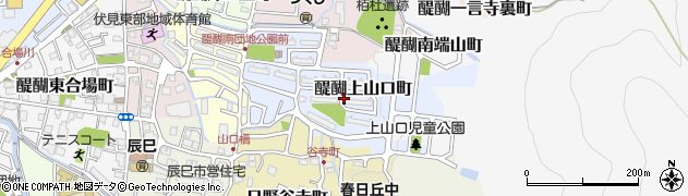 京都府京都市伏見区醍醐上山口町周辺の地図