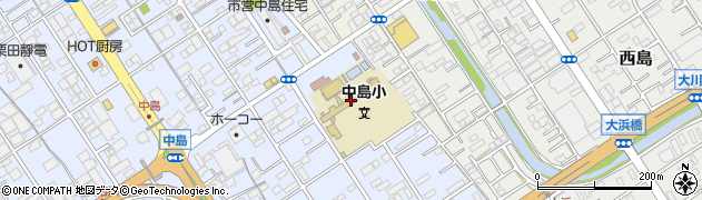 静岡市立中島小学校周辺の地図