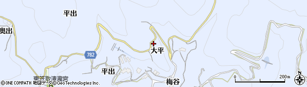 京都府宇治市東笠取（大平）周辺の地図