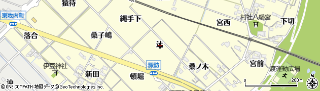 愛知県岡崎市渡町辻周辺の地図
