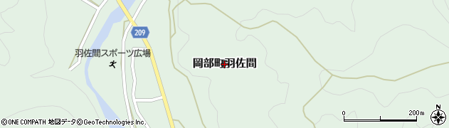 静岡県藤枝市岡部町羽佐間周辺の地図